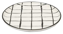 BLACK-&-WHITE Porcelain Plate with Black and White Pattern image 1