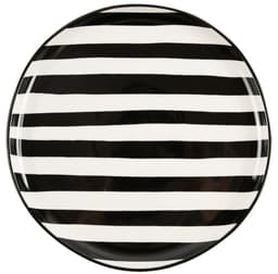 BLACK-&-WHITE Porcelain Plate with Black and White Pattern image 5