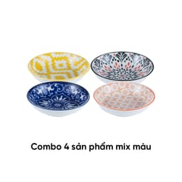 Combo of 4 ANNE ceramic pepper plates in random colors H2.5xD9.5 image 1