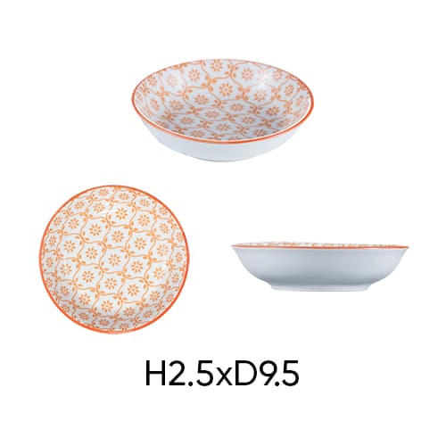 ANNE ceramic pepper plate random color H2.5xD9.5