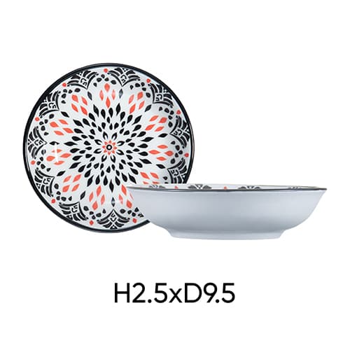 Combo of 6 ANNE ceramic pepper plates in random colors H2.5xD9.5 image 4