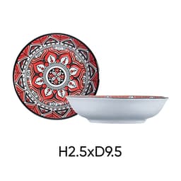 Combo of 4 ANNE ceramic pepper plates in random colors H2.5xD9.5 image 6