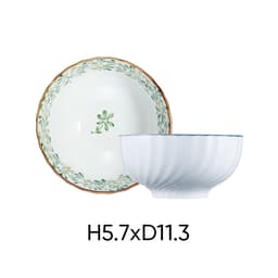 Combo of 4 ANNE ceramic rice bowls in random colors H5.7xD11.3 image 3