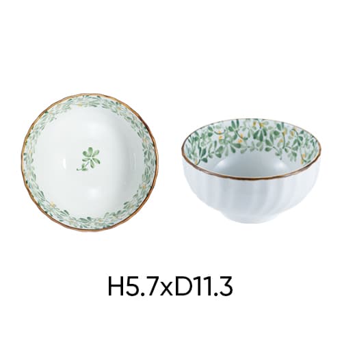 ANNE ceramic rice bowl random color H5.7xD11.3