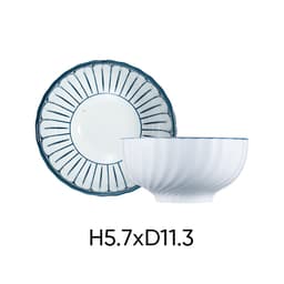 Combo of 6 ANNE ceramic rice bowls in random colors H5.7xD11.3 image 4