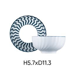 Combo of 6 ANNE ceramic rice bowls in random colors H5.7xD11.3 image 5
