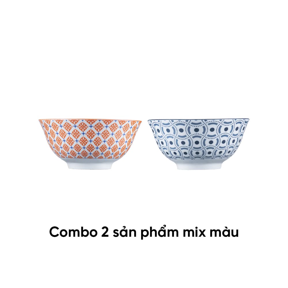 Combo of 2 ANNE ceramic noodle bowls in random colors H7.4xD15.8 image 1