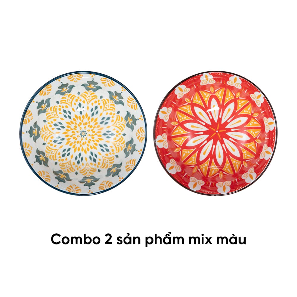 Combo of 2 large ANNE ceramic plates in random color H3.8xD20.5