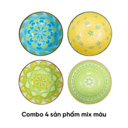 Combo of 4 large ANNE ceramic plates in random colors H3.8xD20.5 image 1