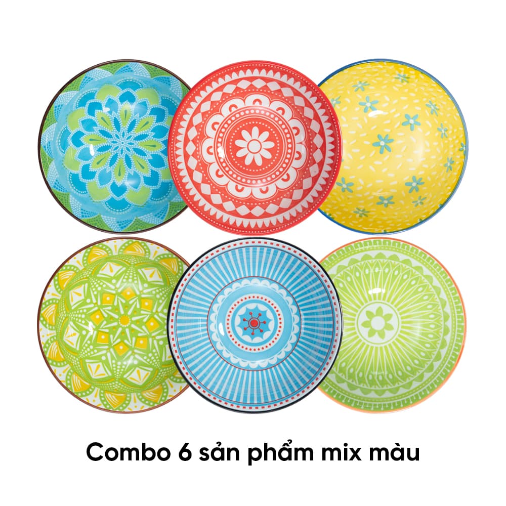 Combo of 6 large ANNE ceramic plates in random colors H3.8xD20.5 image 1