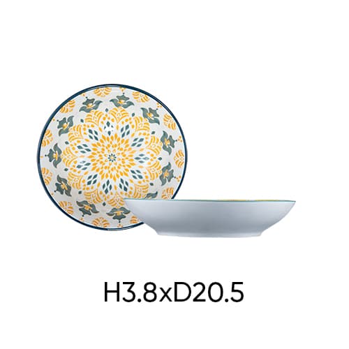 Combo of 4 large ANNE ceramic plates in random colors H3.8xD20.5 image 6