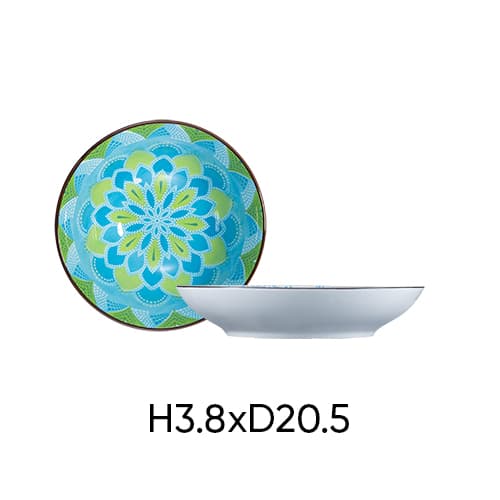 Combo of 2 large ANNE ceramic plates in random color H3.8xD20.5 image 9