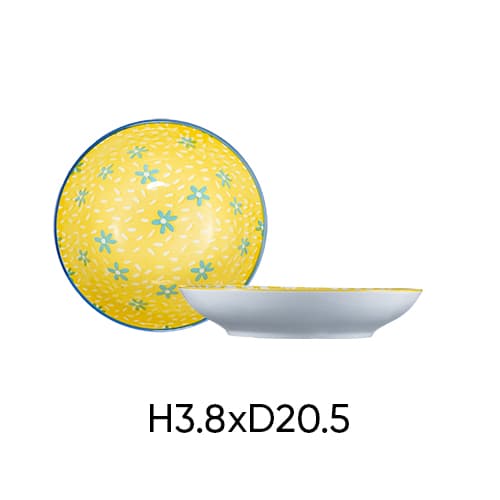 Combo of 4 large ANNE ceramic plates in random colors H3.8xD20.5 image 9
