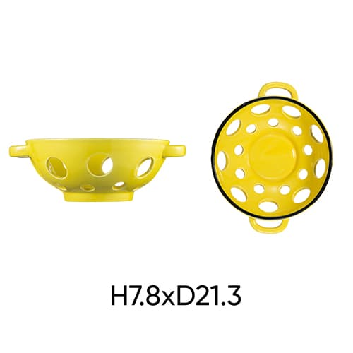 Combo of 3 bowls with random color ANNE ceramic holes H7.8xD21.3 image 2