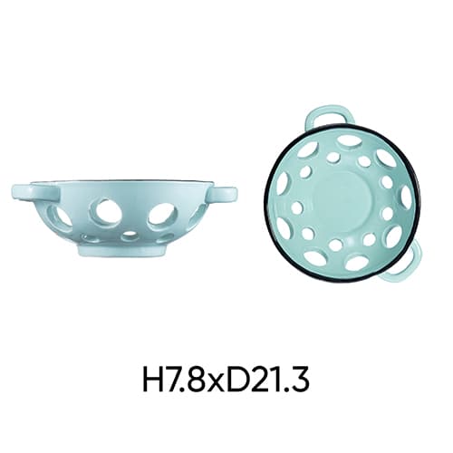 Combo of 3 bowls with random color ANNE ceramic holes H7.8xD21.3 image 3