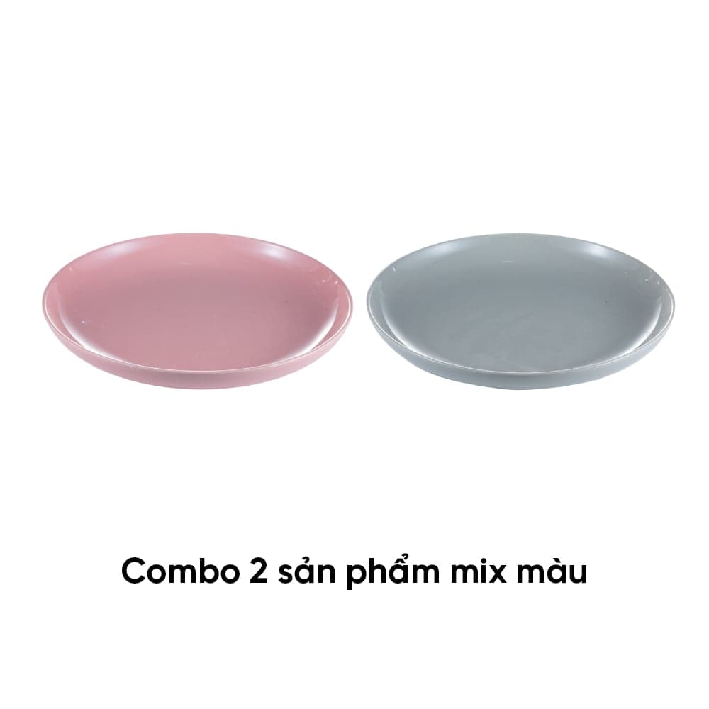 Combo of 2 ANNE ceramic plates in random color H3xD20 image 1
