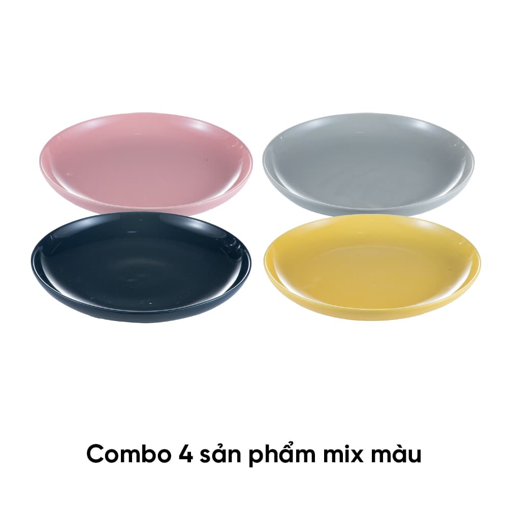 Combo of 4 ANNE ceramic plates in random color H3xD20 image 1