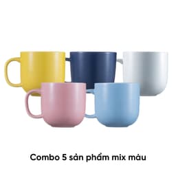 Combo of 5 ANNE ceramic cups in random colors H11.5xD8.5 image 1