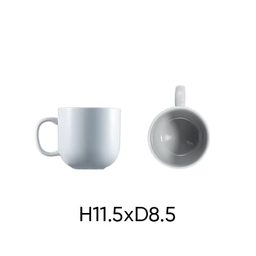 Combo of 2 ANNE ceramic mugs in random colors H11.5xD8.5 image 2