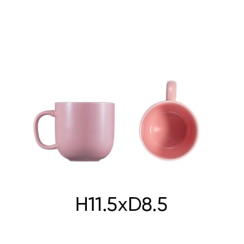 Combo of 2 ANNE ceramic mugs in random colors H11.5xD8.5 image 4