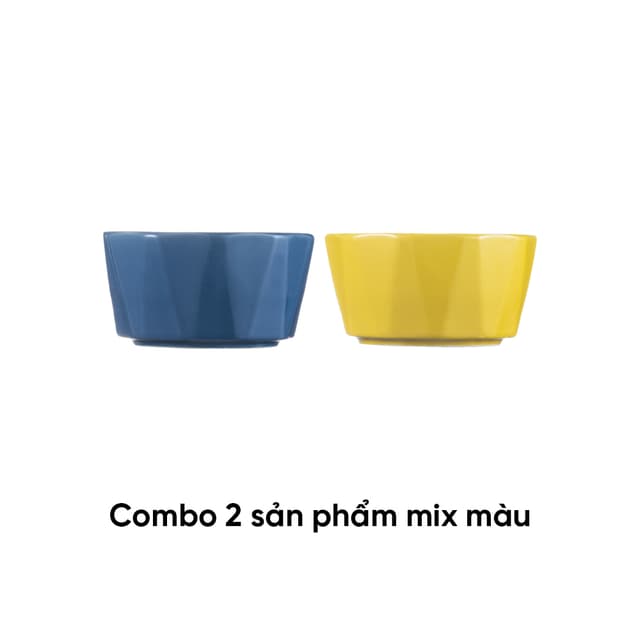 Combo of 2 ANNE ceramic snack bowls in random colors H6.5xD11.5