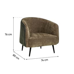 AURORA Armchair upholstered in fabric image 28