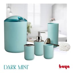 Set of 5 bathroom items DARK MINT Green image 1