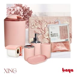 Set of 8 XING Pink bathroom items image 1