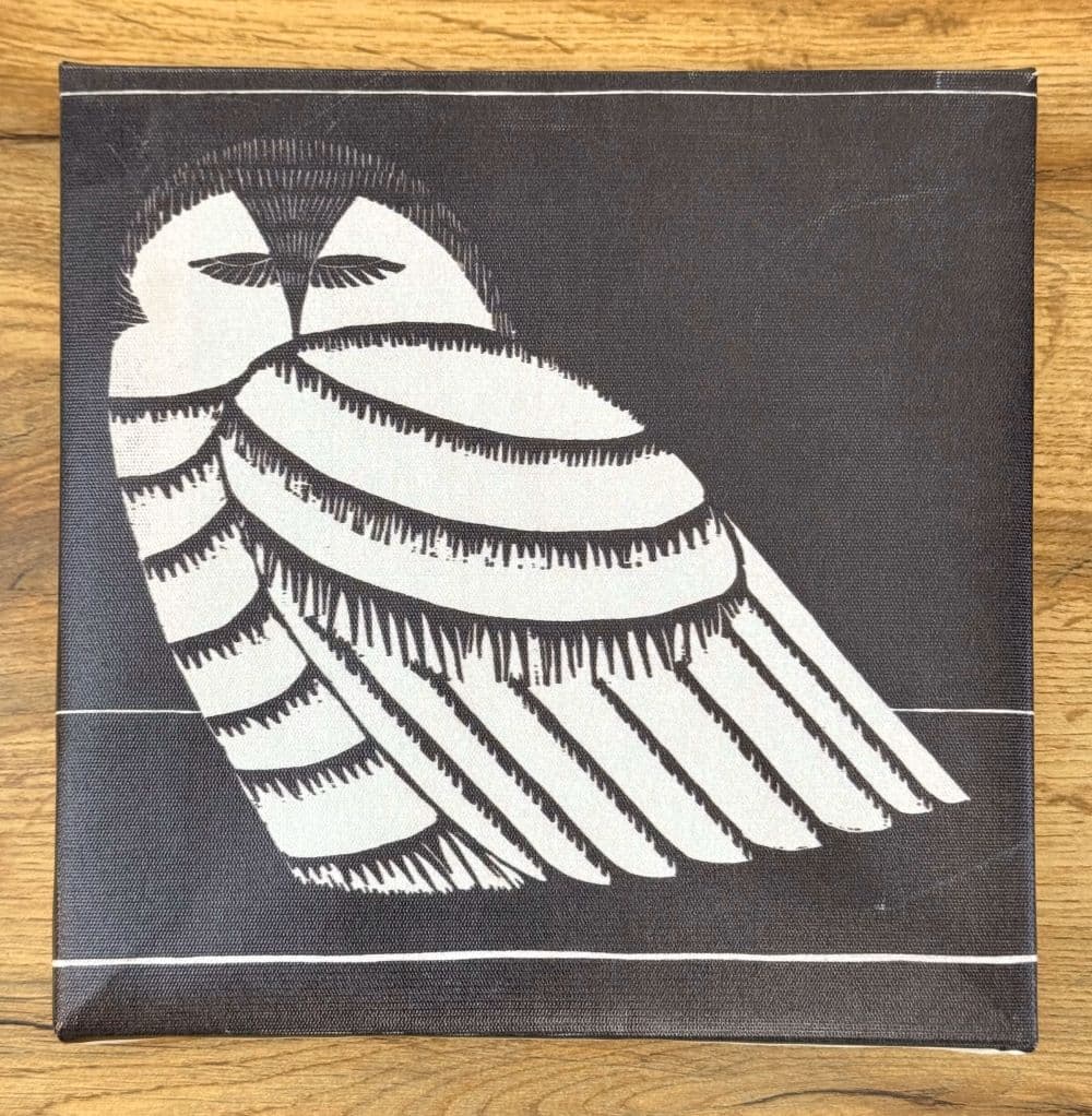 Canvas painting - Black/White Wood SHELLY image 3