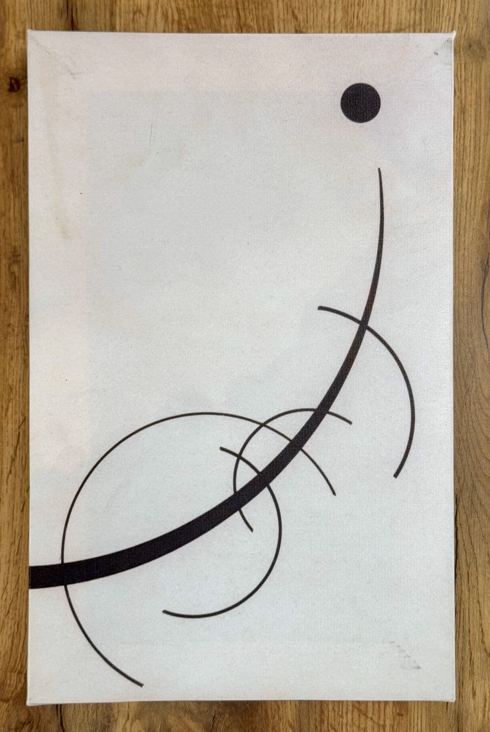 Canvas painting - Black/White Wood SHELLY image 5
