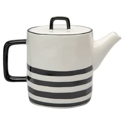 BLACK & WHITE ceramic tea set with black and white pattern image 5