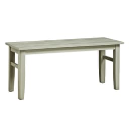 KENNY Gray Rubber Wood Bench image 1