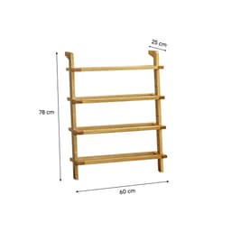 PEDRO Natural Pine Wood Shoe Shelf image 5