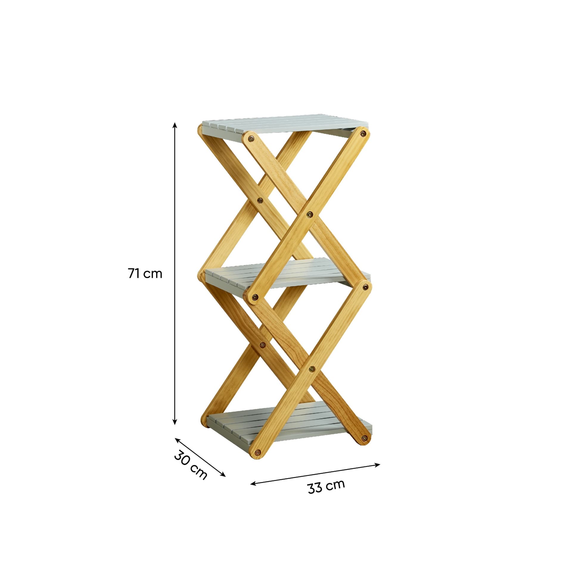 PEDRO Natural Pine Wood Foldable Shelf image 13