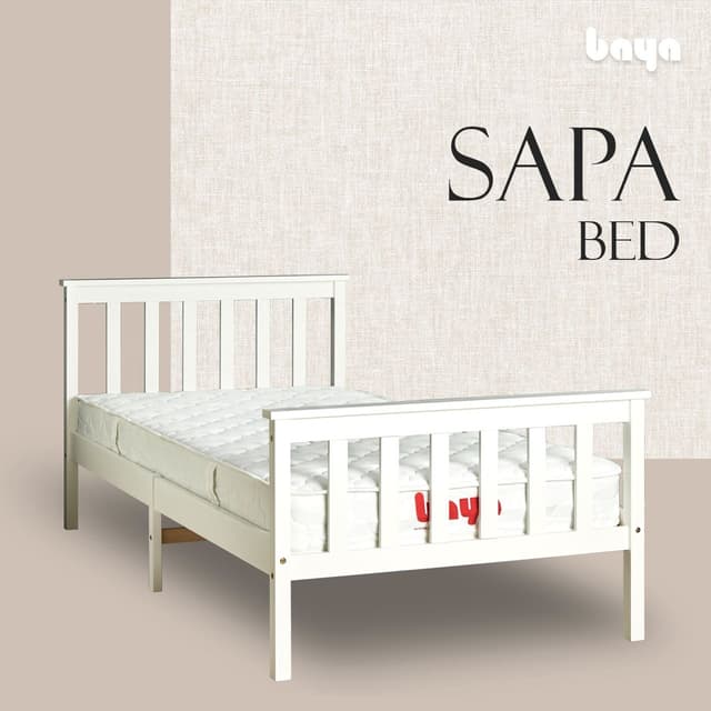 White Single Bed 90 SAPA
