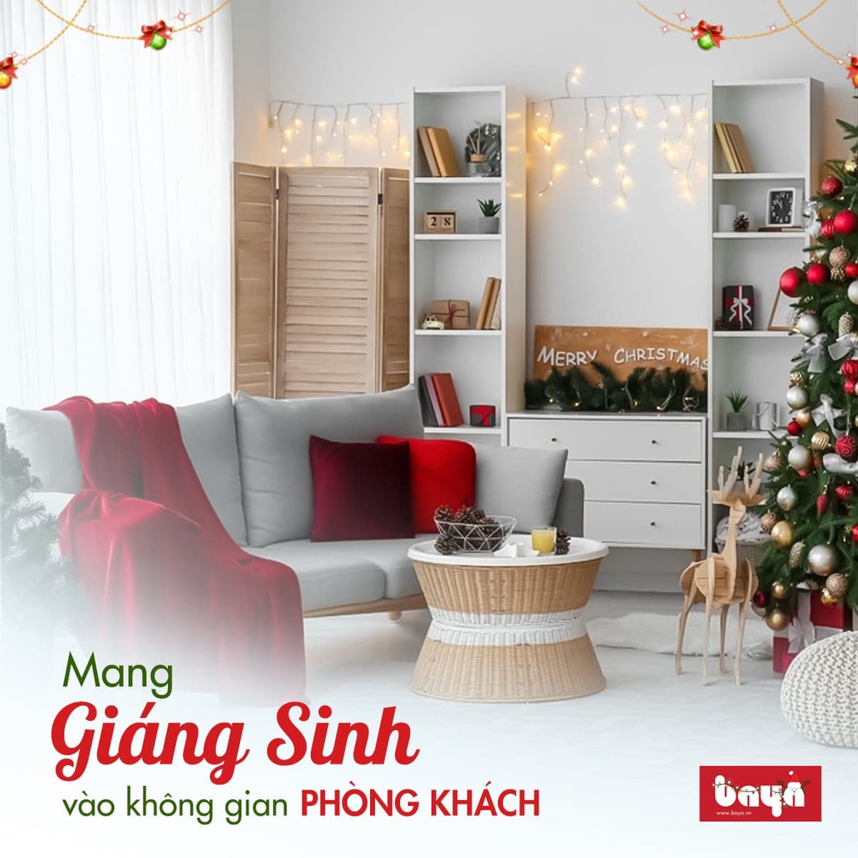 Bring Christmas into the Living Room Space