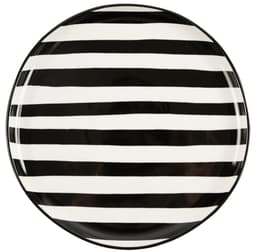 Ảnh Đĩa Sứ BLACK-&-WHITE Hoa Văn Đen Trắng 7