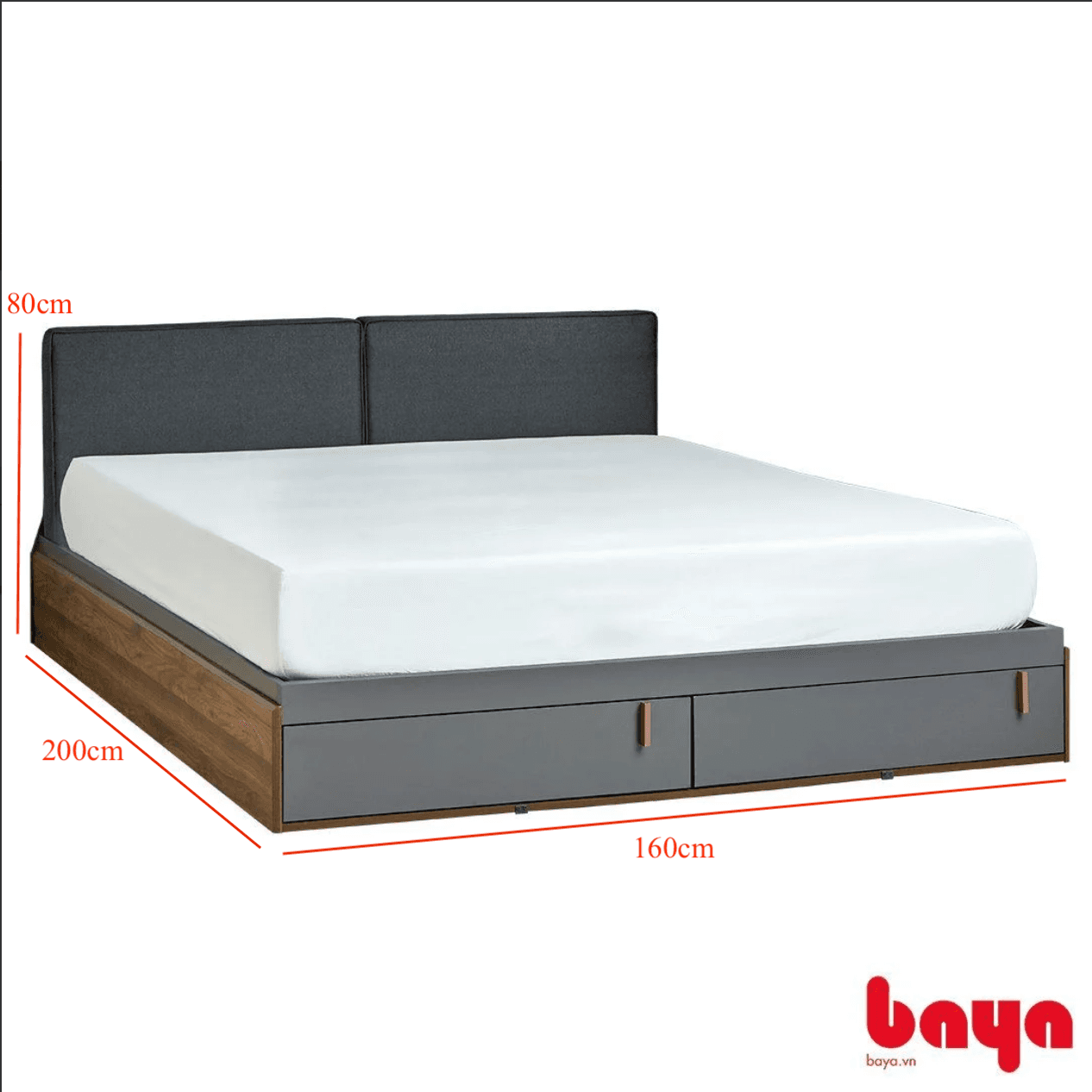 Ảnh Giường MFC 1m6, 1m8 DOMINIK 2