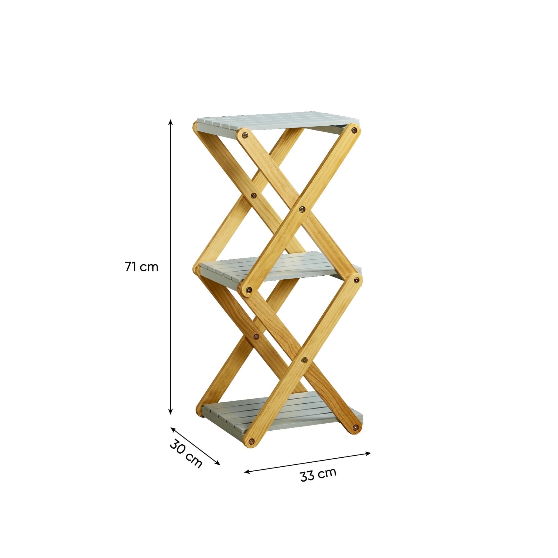 Ảnh Giá Kệ Gập Được Gỗ Thông Tự Nhiên PEDRO 13
