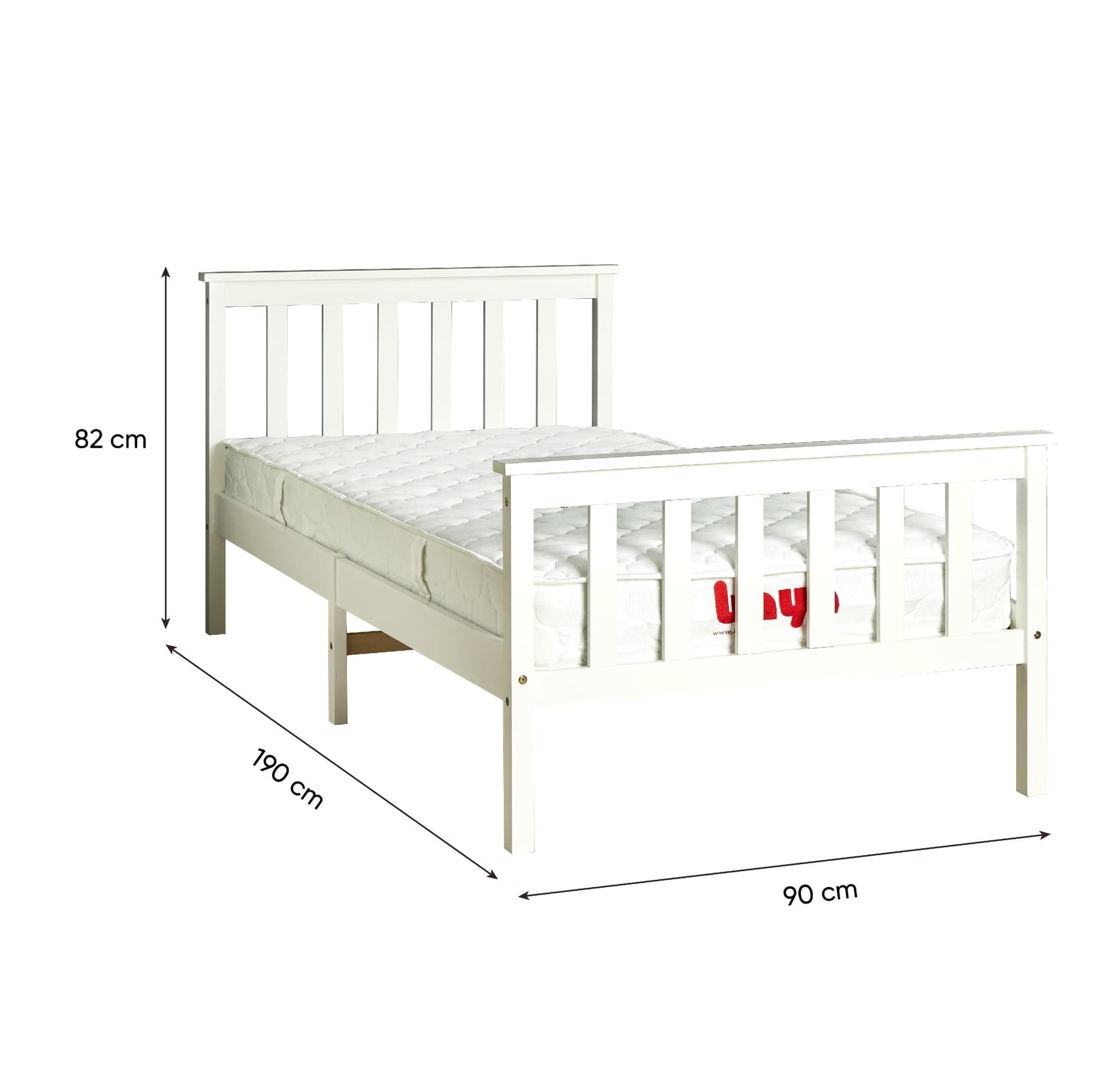 Ảnh Giường Đơn Trắng 90 SAPA 8
