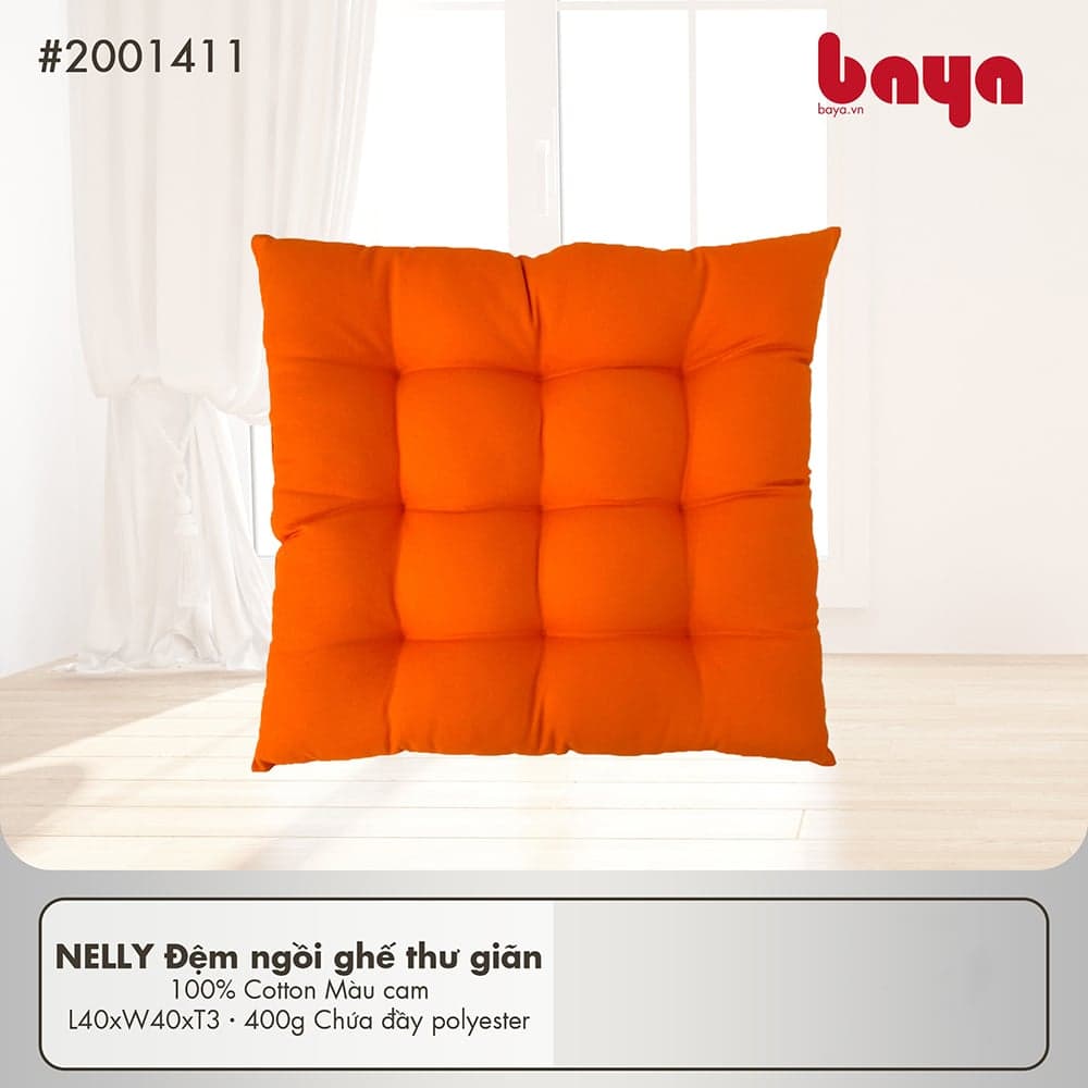 NELLY 100% Cotton Relaxation Chair Seat Cushion