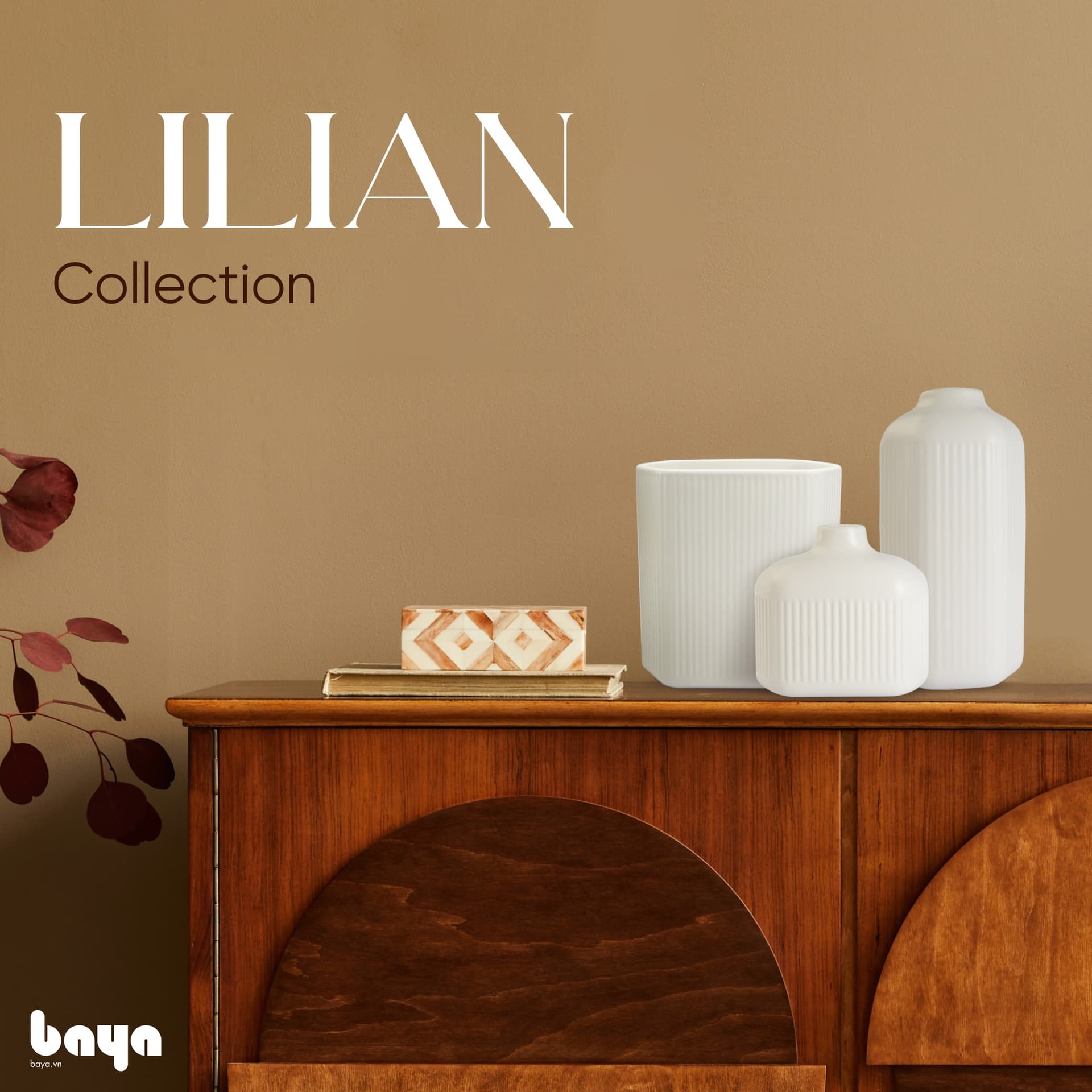 LILIAN Tall Porcelain Vase image 1
