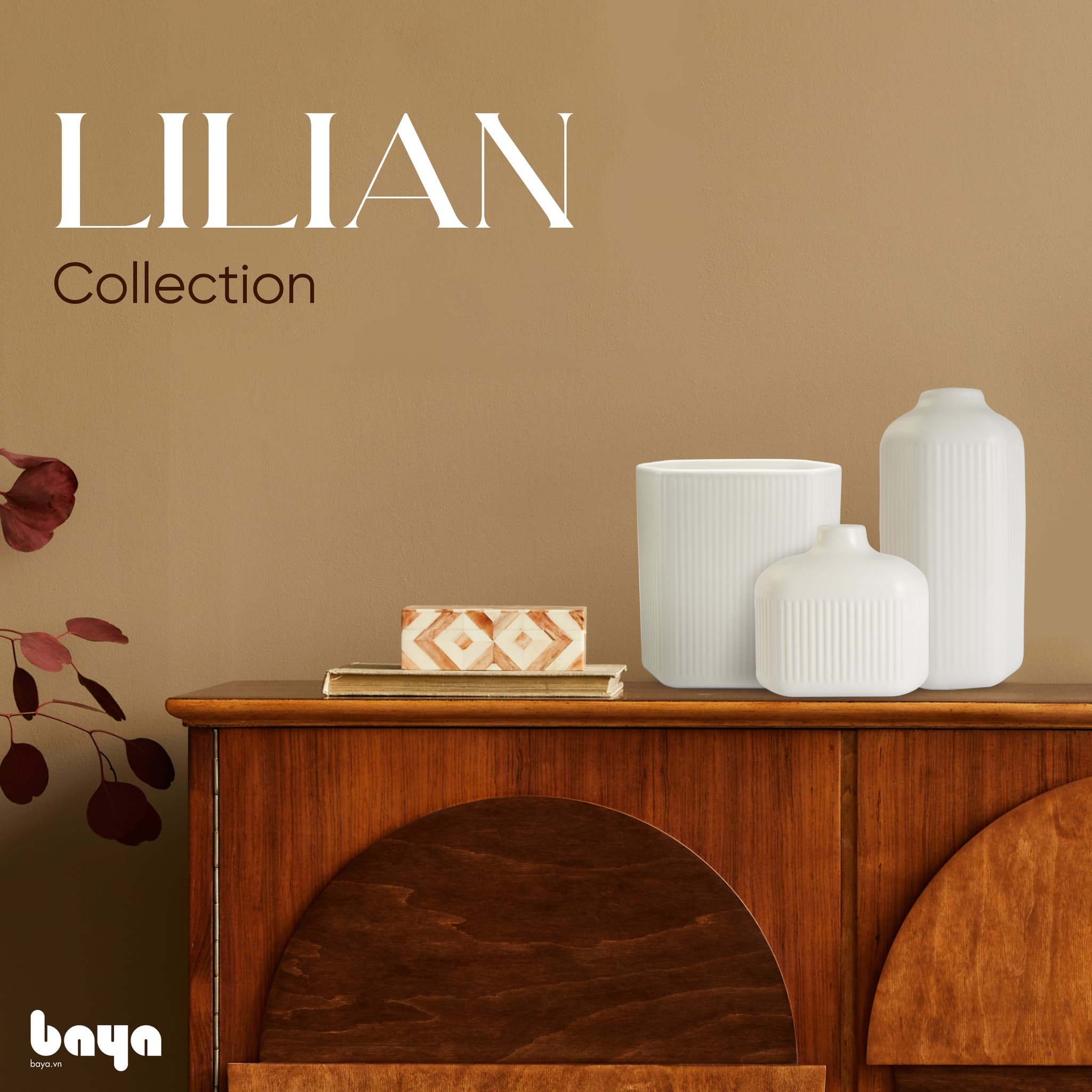 LILIAN Tall Porcelain Vase