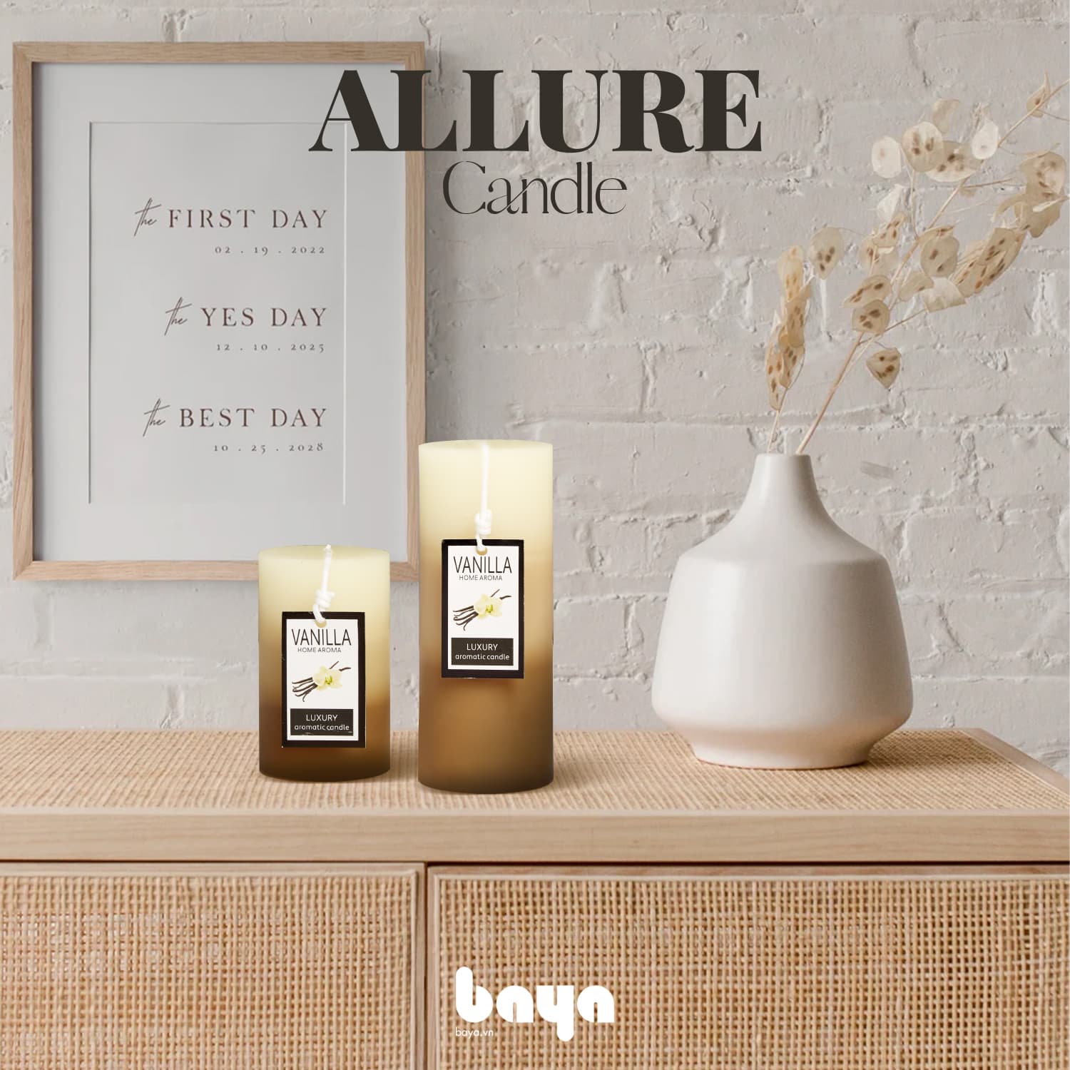 ALLURE cylindrical scented candle