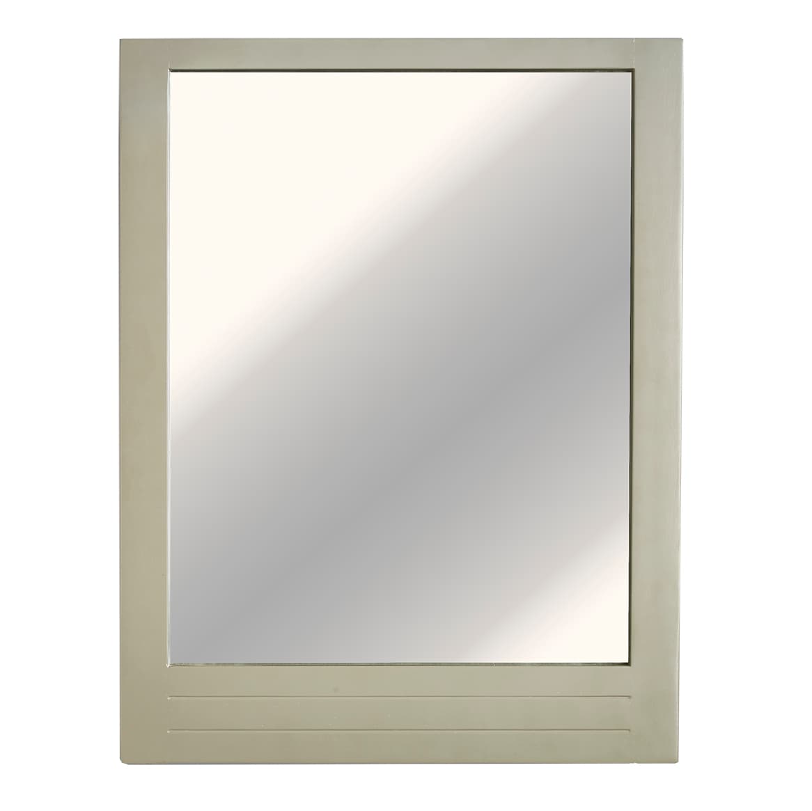 KENNY Gray Rubber Wood Wall Mirror