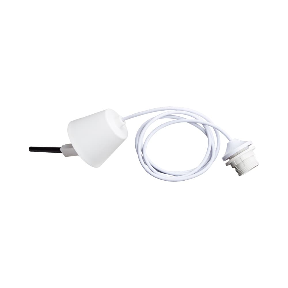 NEO White Plastic lamp holder and wire set