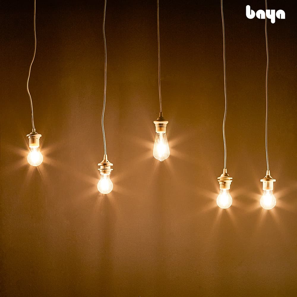 NEO White Plastic lamp holder and wire set