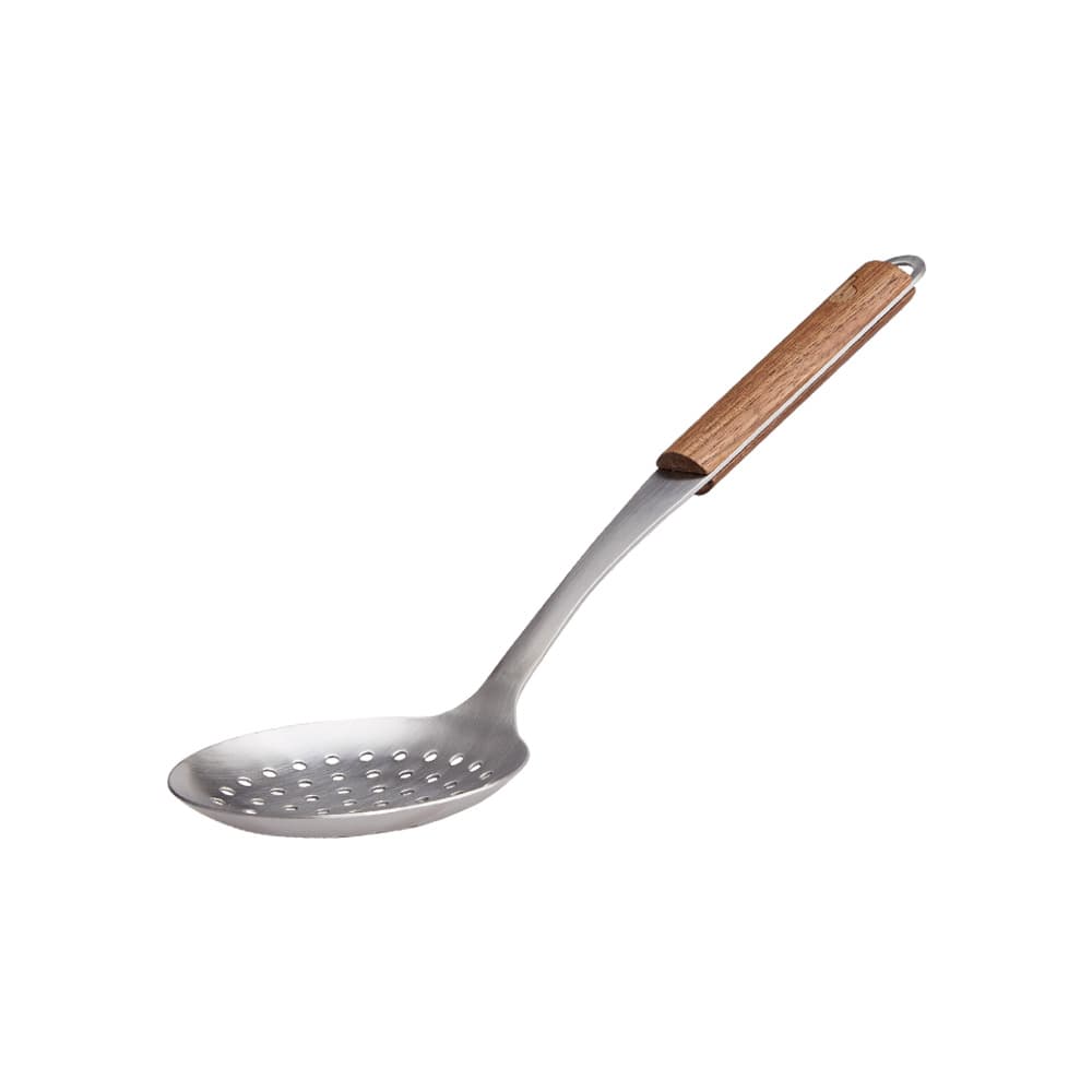 RECIPE Dark Brown Walnut/Stainless Steel Hole Racket