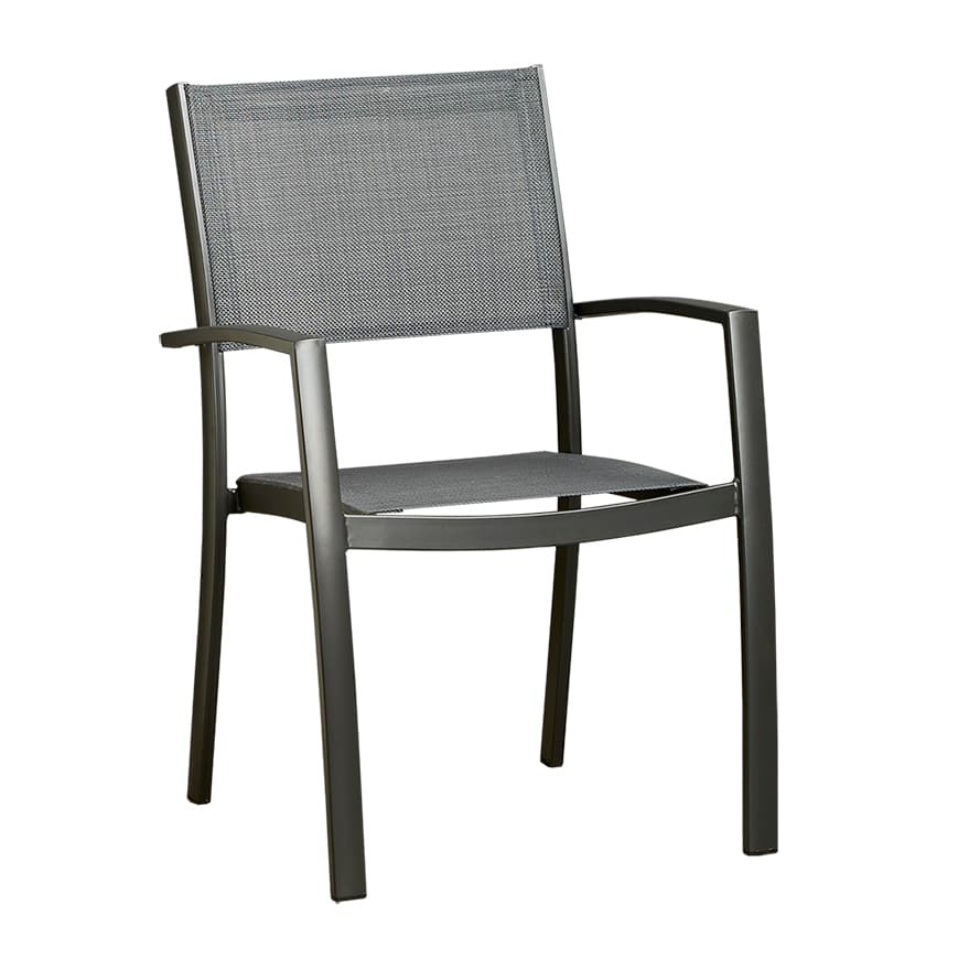 SOLANA Gray Aluminum Outdoor Chair L59.5xW58xH88.5