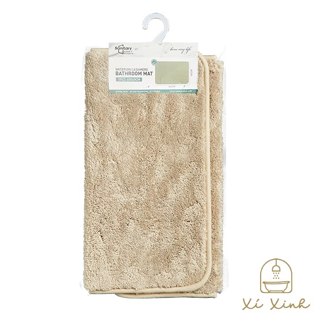 SUSANA Beige Synthetic Fabric Bathroom Rug image 3